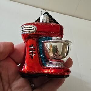 NWT Old World Christmas RED MIXER Christmas Glass Ornament